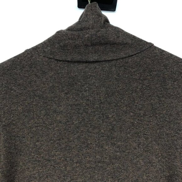 Denver Hayes Brown Cotton Longsleeve Marled Turtleneck Size M - Picture 5 of 13